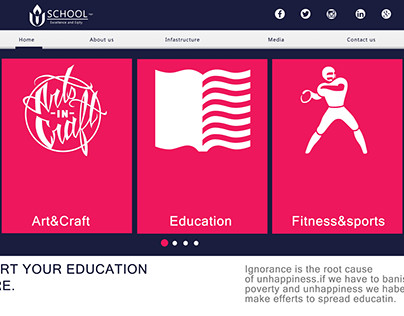 school or education institution website