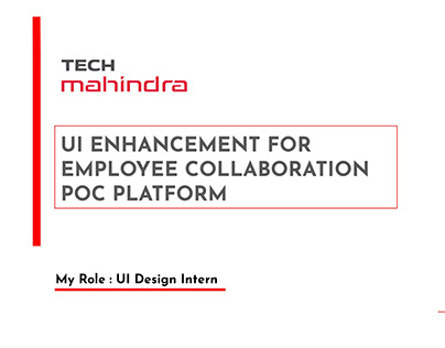 UI Design Internship @ Tech Mahindra
