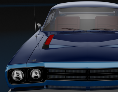 Muscle Car - Plymouth Roadrunner - 3dsMax, Vray