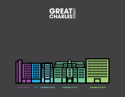 Great Charles Street branding, web and print