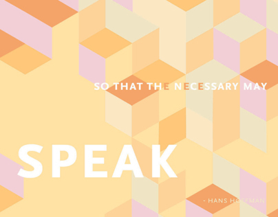 SPEAK — Poster (Design Days Dubai 2012)