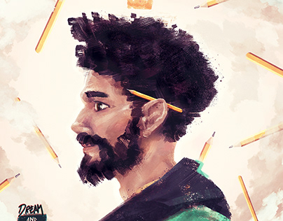Flying Pencils | Portrait Illustration