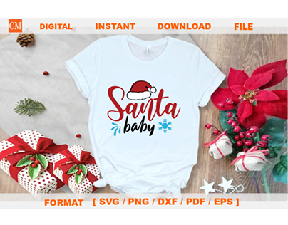 Santa baby SVG Files For Silhouette, Files For Cricut