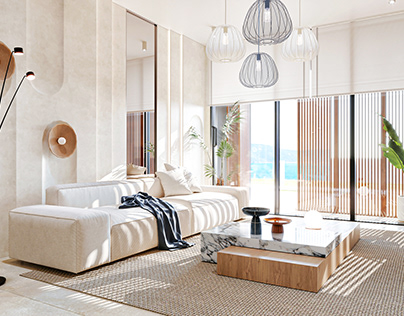 Bodrum Kaplankaya Living Room Design