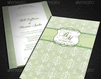 Floral Wedding Card 