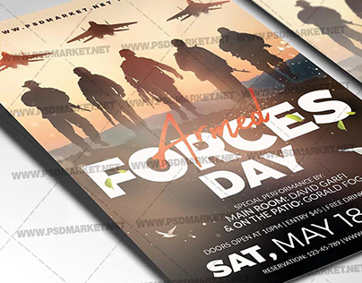 Armed Forces Day 2019 Flyer - PSD Template