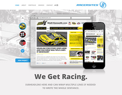 Racersites Homepage Concept