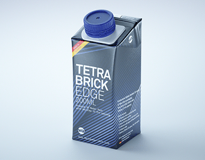 Tetra Brik EDGE 200ml Packaging 3D model