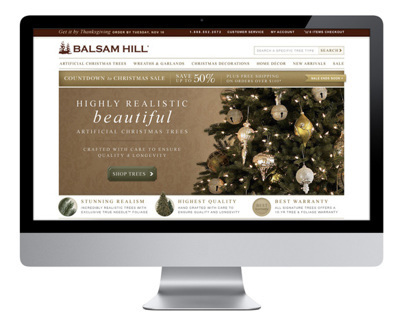 Balsam Hill Homepage Redesign 2012