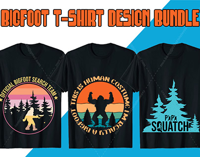 Bigfoot T-Shirt Design Bundle