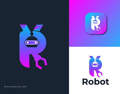 Letter R Robot - Logo Design