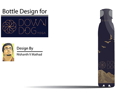 Bottle Design for down dog yoga