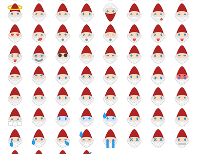 Santa Emoji iMessage Stickers Pack