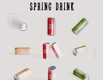 Design of carbonated drinks Spring Drink