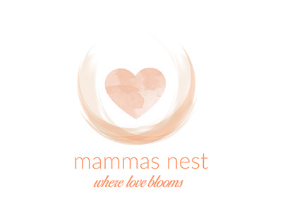 mammas nest watercolor business logo