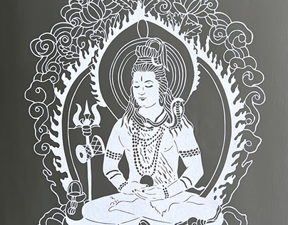 Lord Shiva Papercut