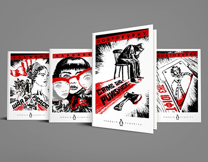 Penguin Classics Russian author series book covers
