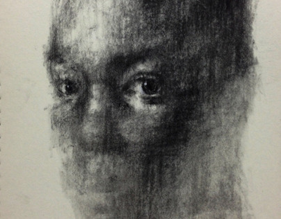 [90] untitled charcoal  on canvas 162 x 96 cm 2013