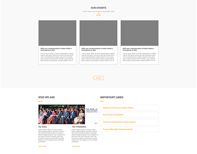 Wireframe for a Webpage