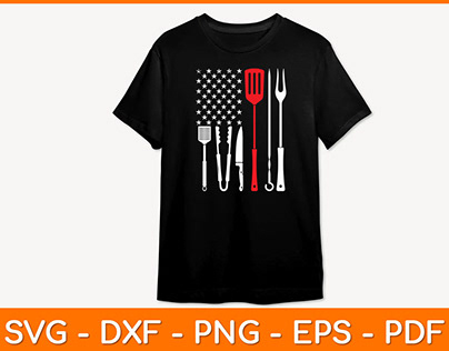 American Flag Grilling Tools Svg