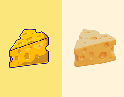 Cheese 2D and 3D🧀