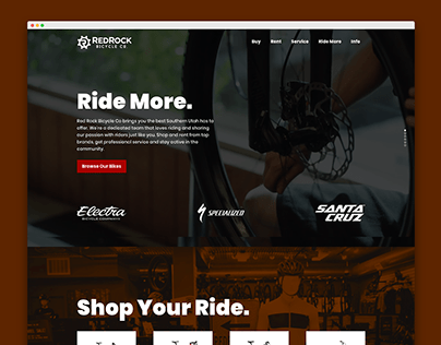 Red Rock Bicycle Website Design