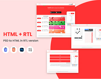 PSD to HTML(RTL version)