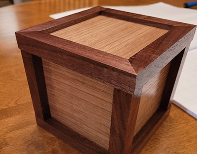 Box #5 and plans. Walnut and pecan.
