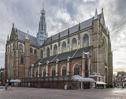 Haarlem on a quiet morning on 1st January 2022