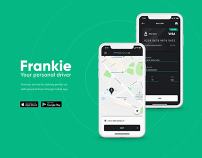 Mobile app for ordering a vehicle with a chauffeur