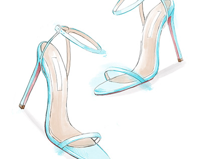 fashion shoes illustrations
