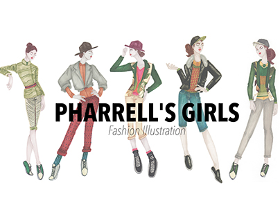 Pharrell's Girls - Fashion Illustration