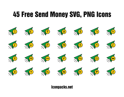 45 Free Send Money & Paper Plane SVG, PNG icons