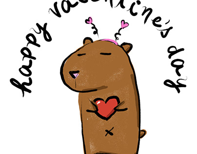 Valentine’s Day Capybara