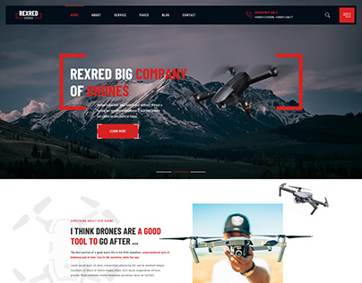 Drone PSD Website Landing Page