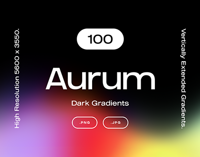 100 Aurum Dark Gradients - PNG & JPG