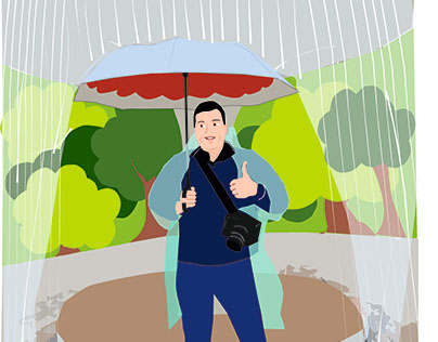 the man with the umbrella