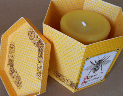Beeswax Candle Package Design