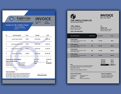 Super corporate invoice design