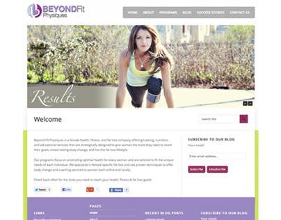 BeyondFit Physiques WordPress Website