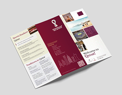 Qatar Tourism Trifold Brochure on FIFA World Cup