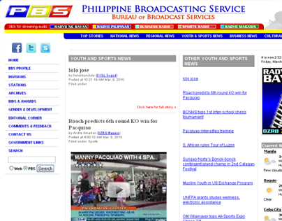 News Portal and CMS: Philippine Broadcasting Service