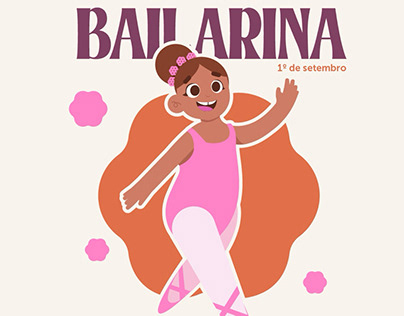 Ilustração Dia da Bailarina - Amora Ballet