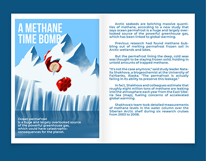 Editorial Illustration "Methane Time Bomb"