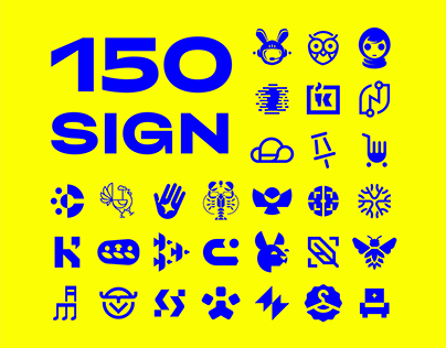 150 SIGN. Large logo collection