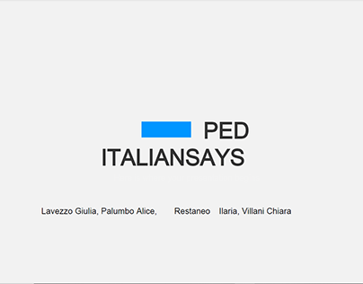 Ped Italiansays- Campagne social