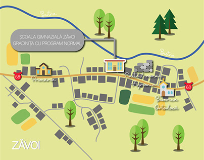 Illustrated Map - Zăvoi