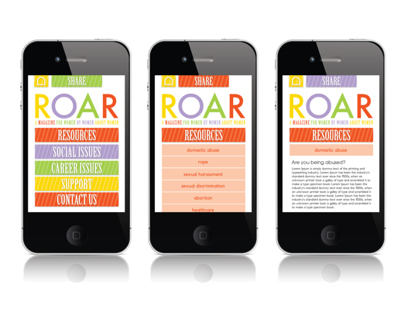 ROAR mobile site