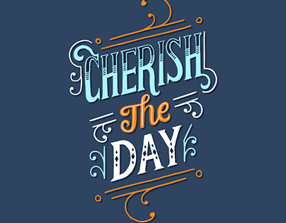 Cherish The Day Lettering Free Phone Wallpaper
