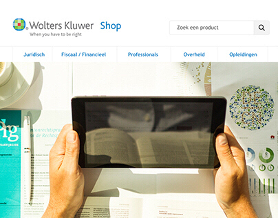 Responsive product shop for Wolters Kluwer